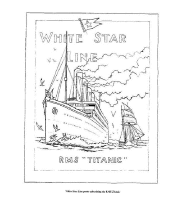 Een kleurplaat van  de titanic
